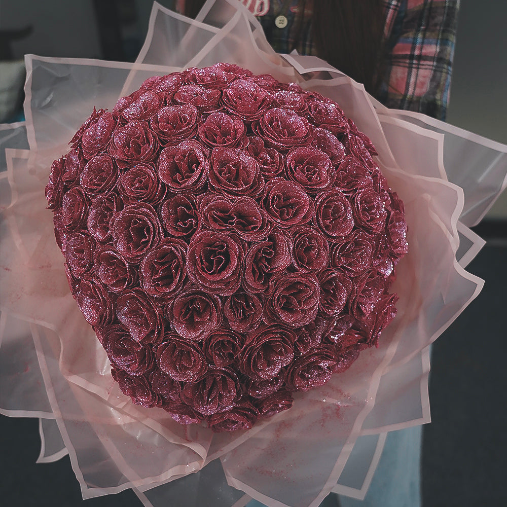Buquê de Rosas com Glitter
