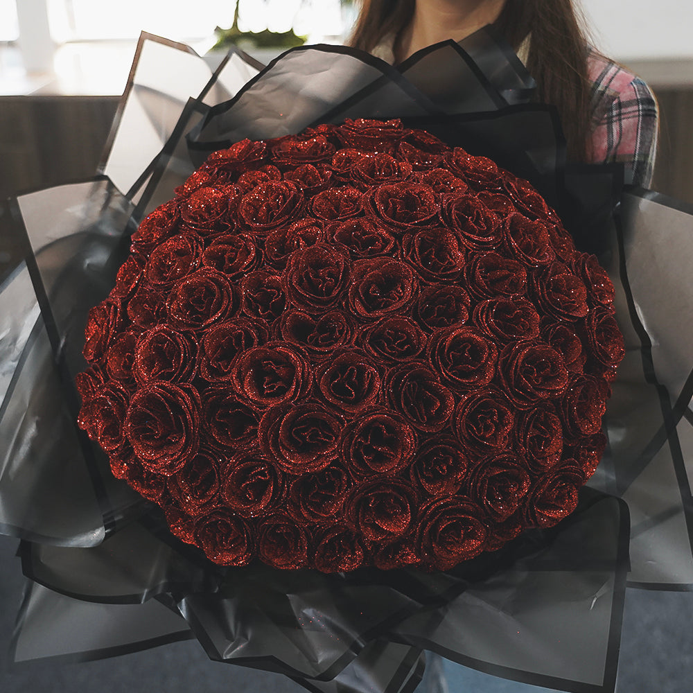 Buquê de Rosas com Glitter