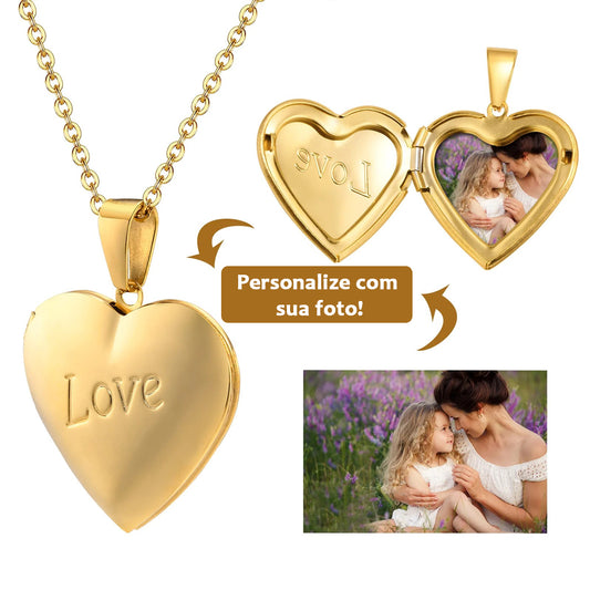 Relicário Love com Foto Personalizada