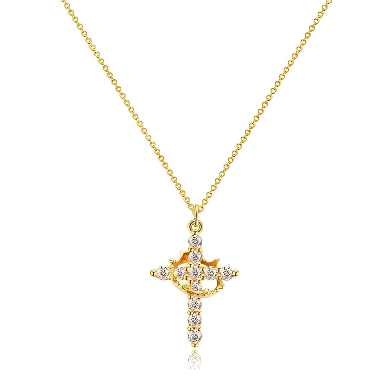 Colar Cruz Real Ouro 18k