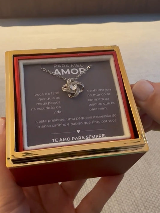 Caixa com Rosa & Colar de Prata 925 + Cartão de Brinde!