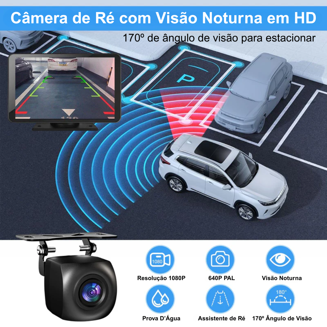 AutoPlay Connect 2025™ - Multimídia com CarPlay & Android Auto Sem Fio