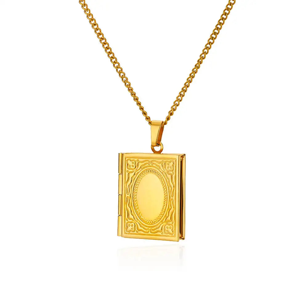 Relicário Livro do Amor com Foto Personalizada