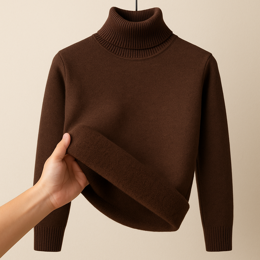 Suéter Térmico Peluciado com Gola Alta