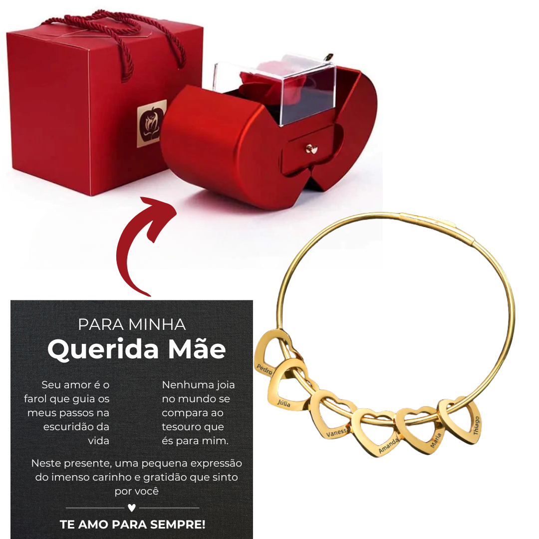 Pulseira Corações Personalizados