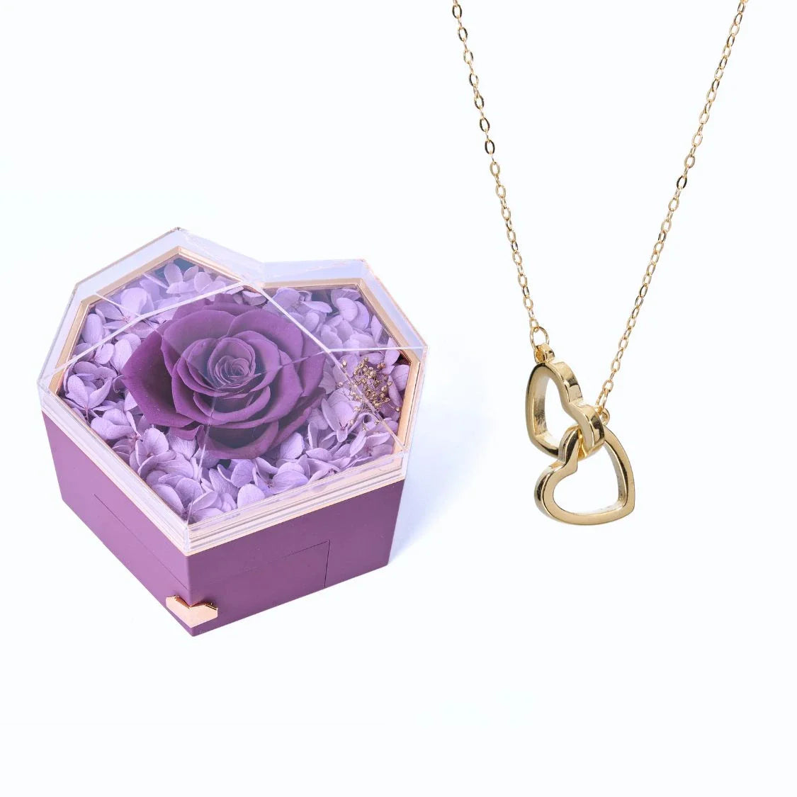 Caixa Coração Eterno & Colar Personalizado