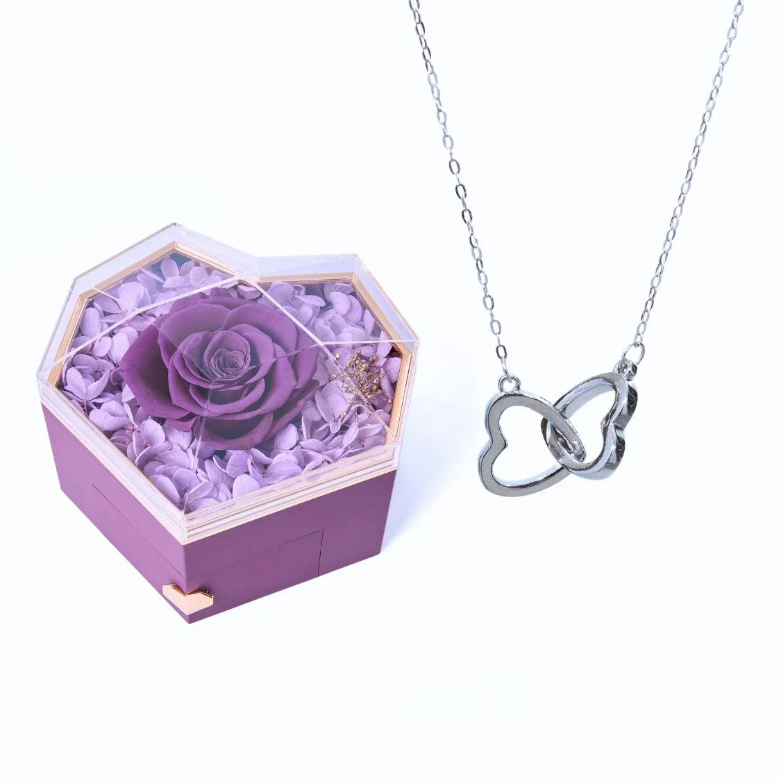 Caixa Coração Eterno & Colar Personalizado