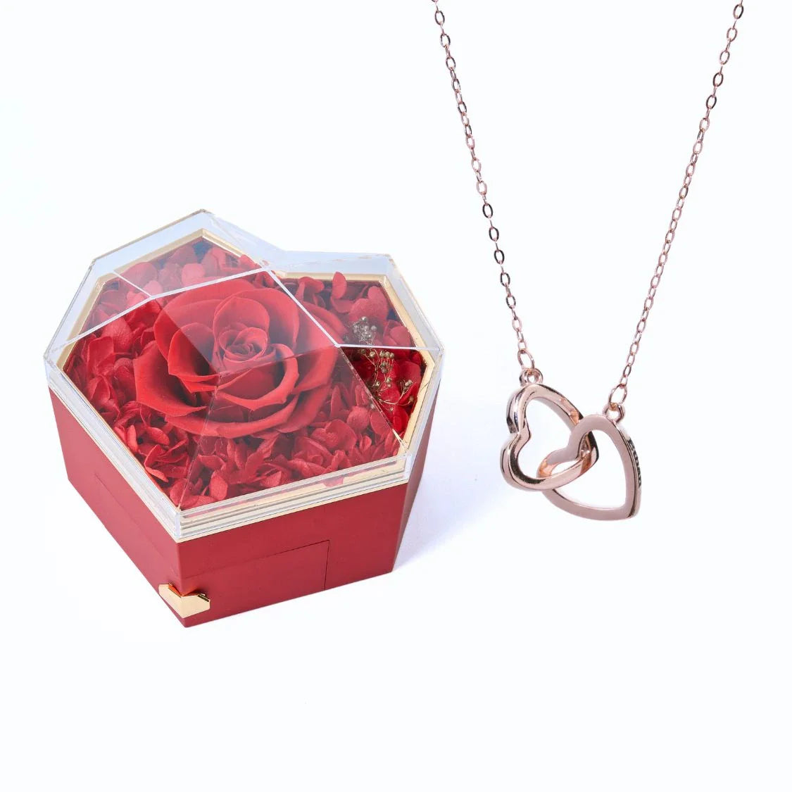 Caixa Coração Eterno & Colar Personalizado