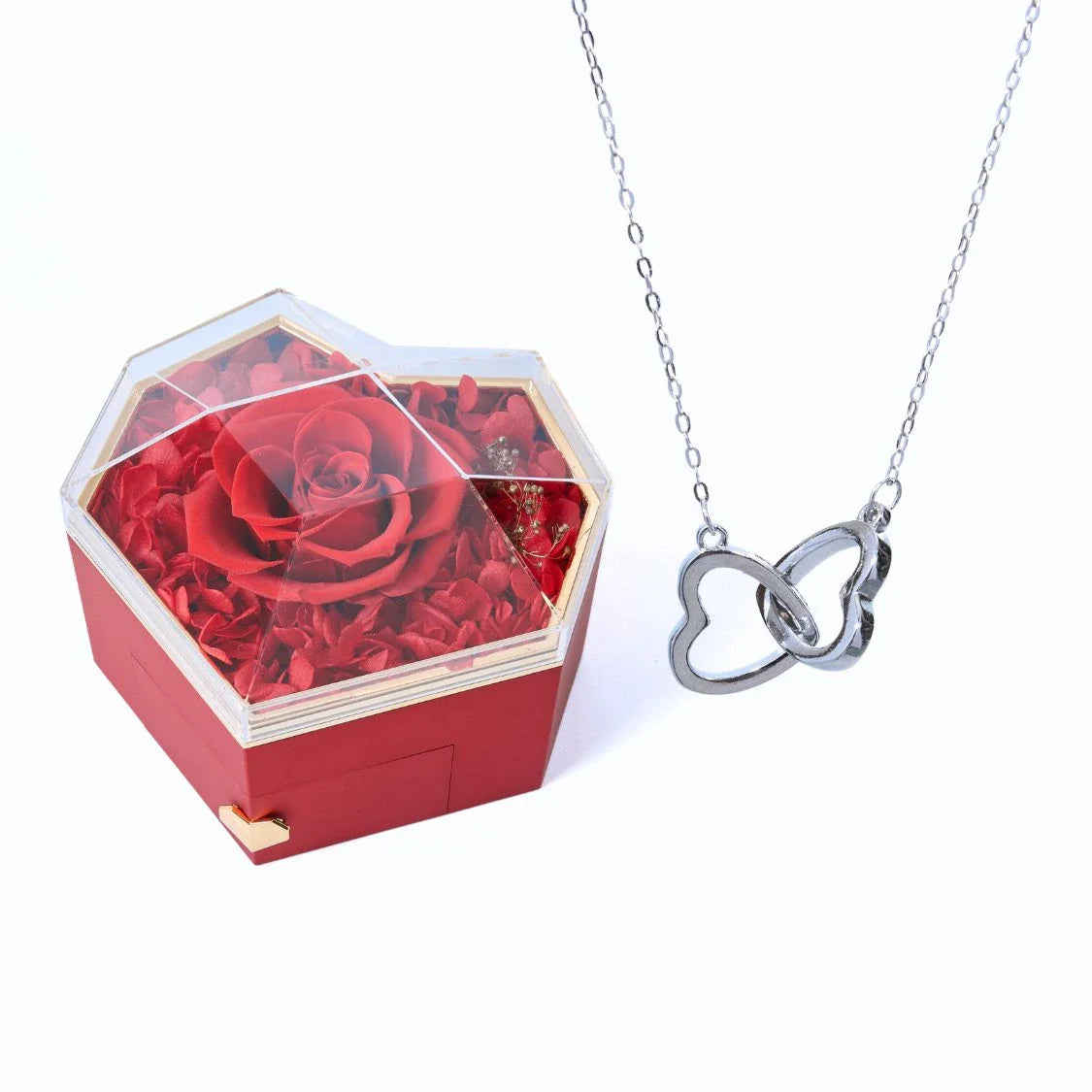 Caixa Coração Eterno & Colar Personalizado