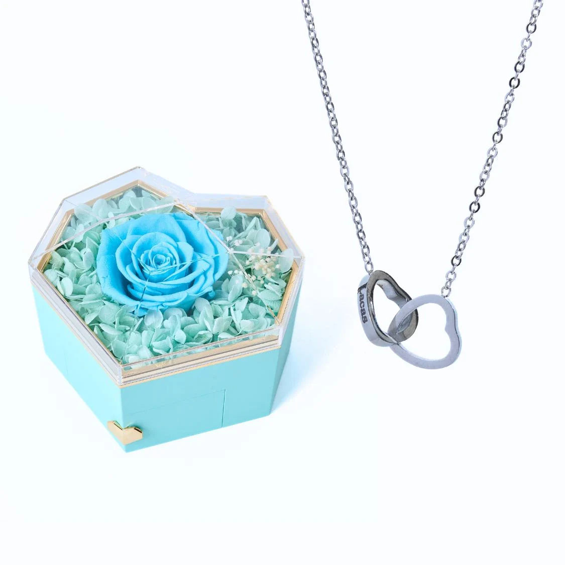 Caixa Coração Eterno & Colar Personalizado