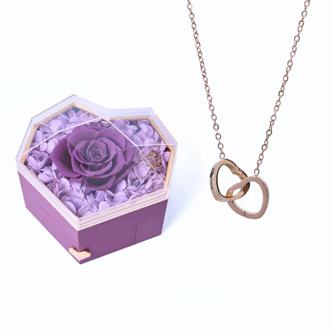 Caixa Coração Eterno & Colar Personalizado