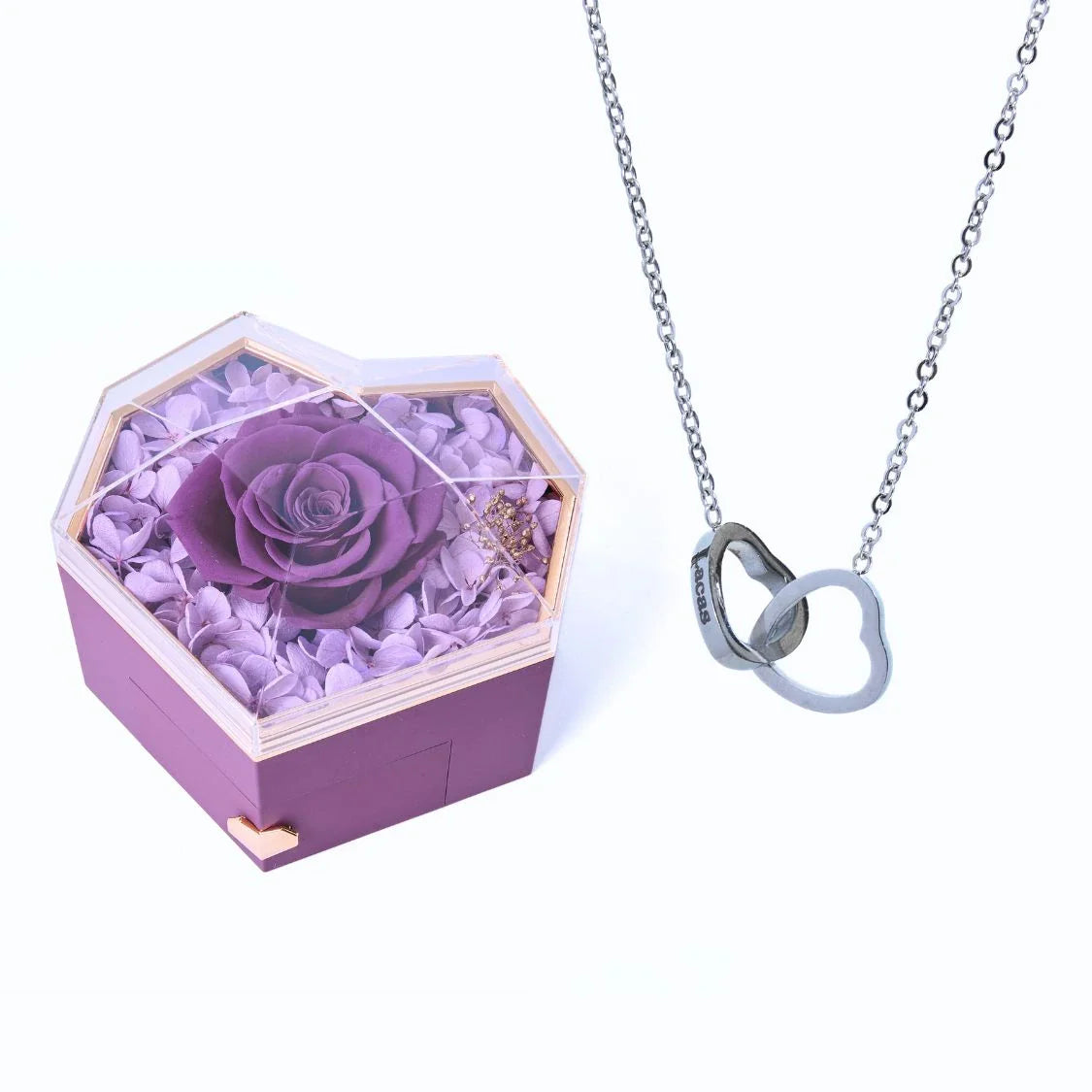 Caixa Coração Eterno & Colar Personalizado