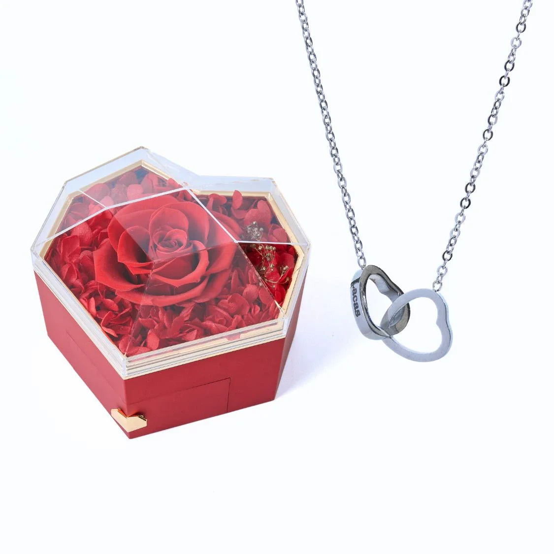 Caixa Coração Eterno & Colar Personalizado