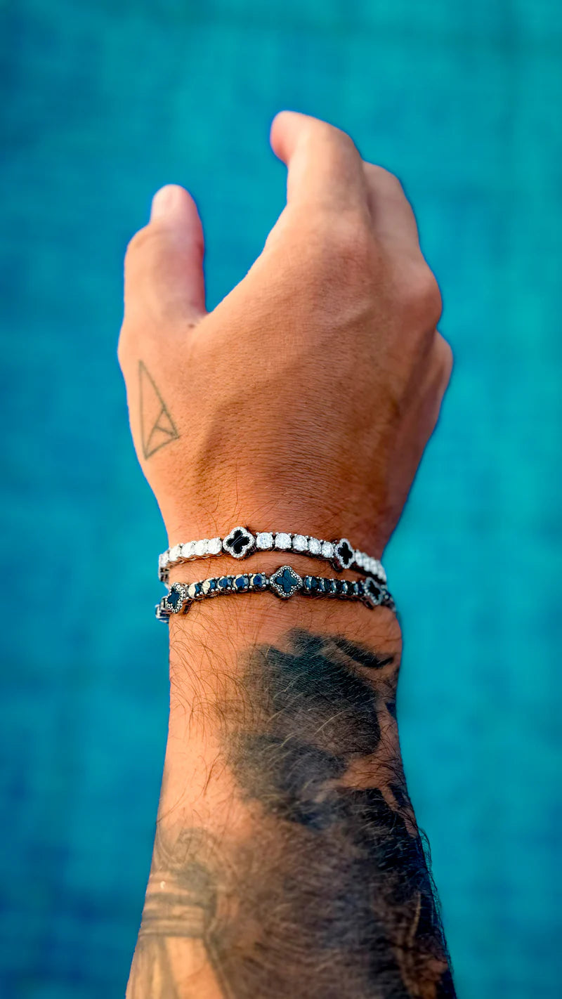 PULSEIRA DE TREVO ZIRCÔNIA BANHADO A OURO 18K