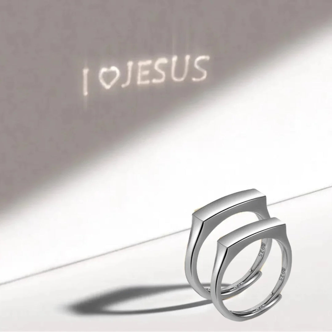 Anel Projeção 'I🤍Jesus'