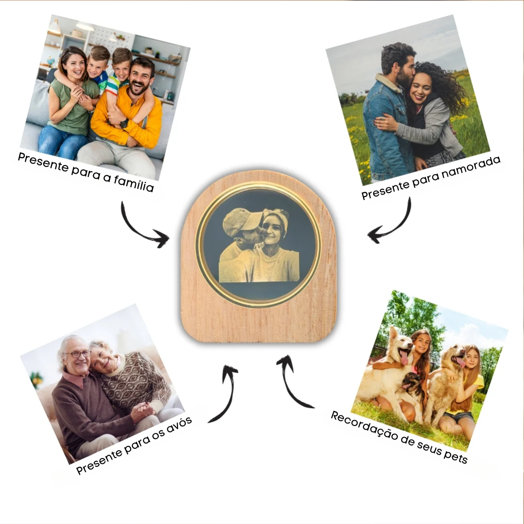 Cristal Luminoso 3D Personalizado