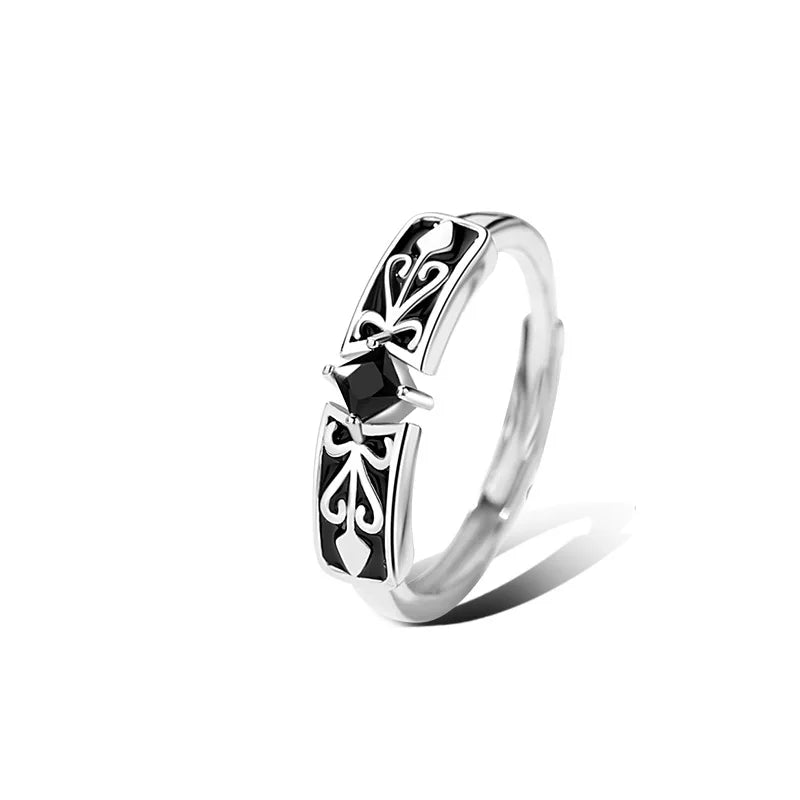 Dueto Real - Alianças Prata 925 (Ajustável)