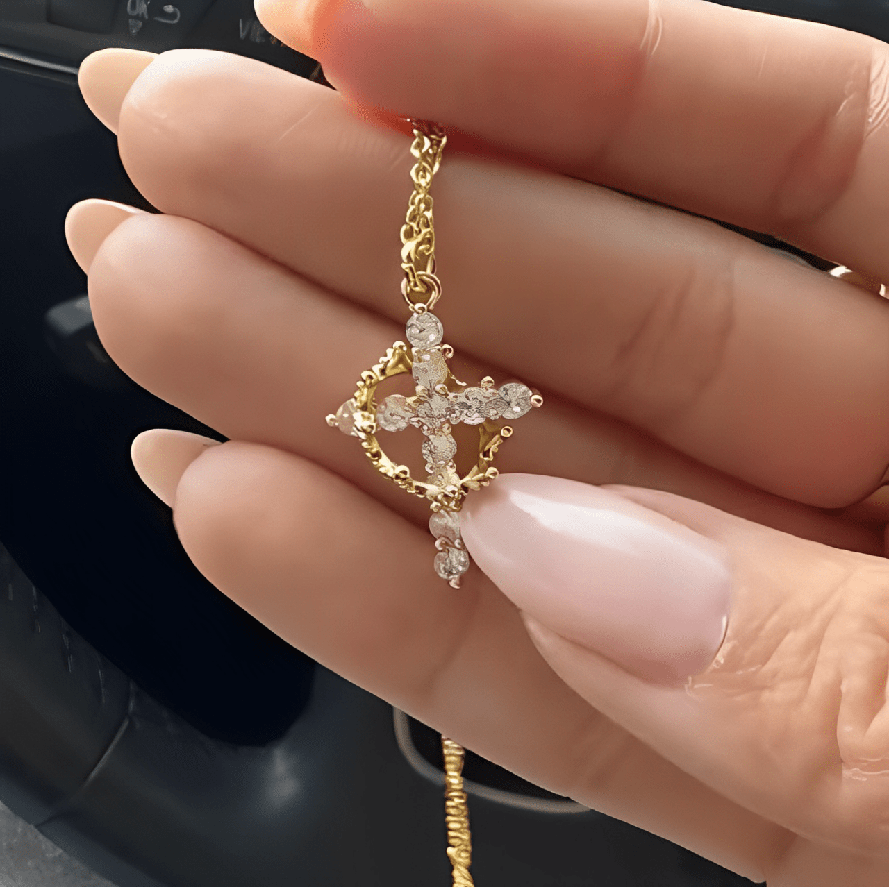 Colar Cruz Real Ouro 18k