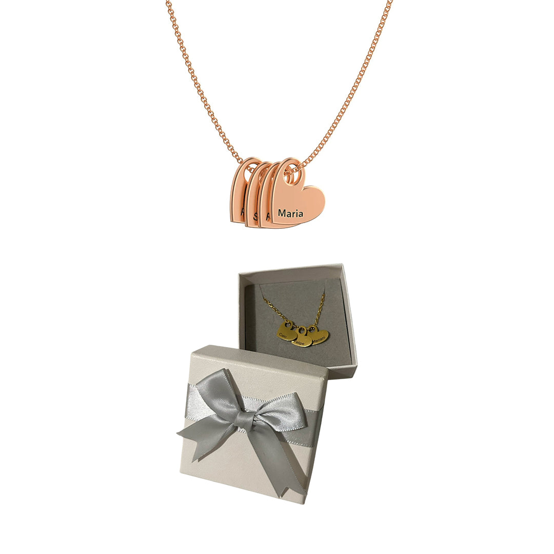 Colar de Corações Amor Eterno