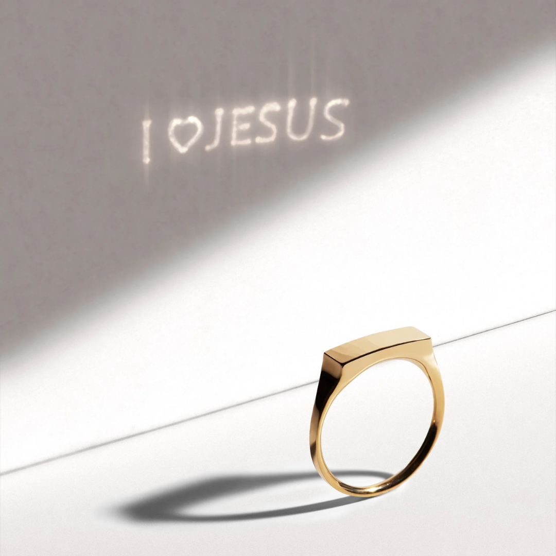Anel Projeção 'I🤍Jesus'