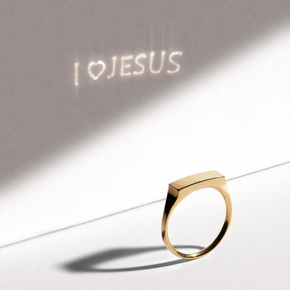 Anel Projeção 'I🤍Jesus'