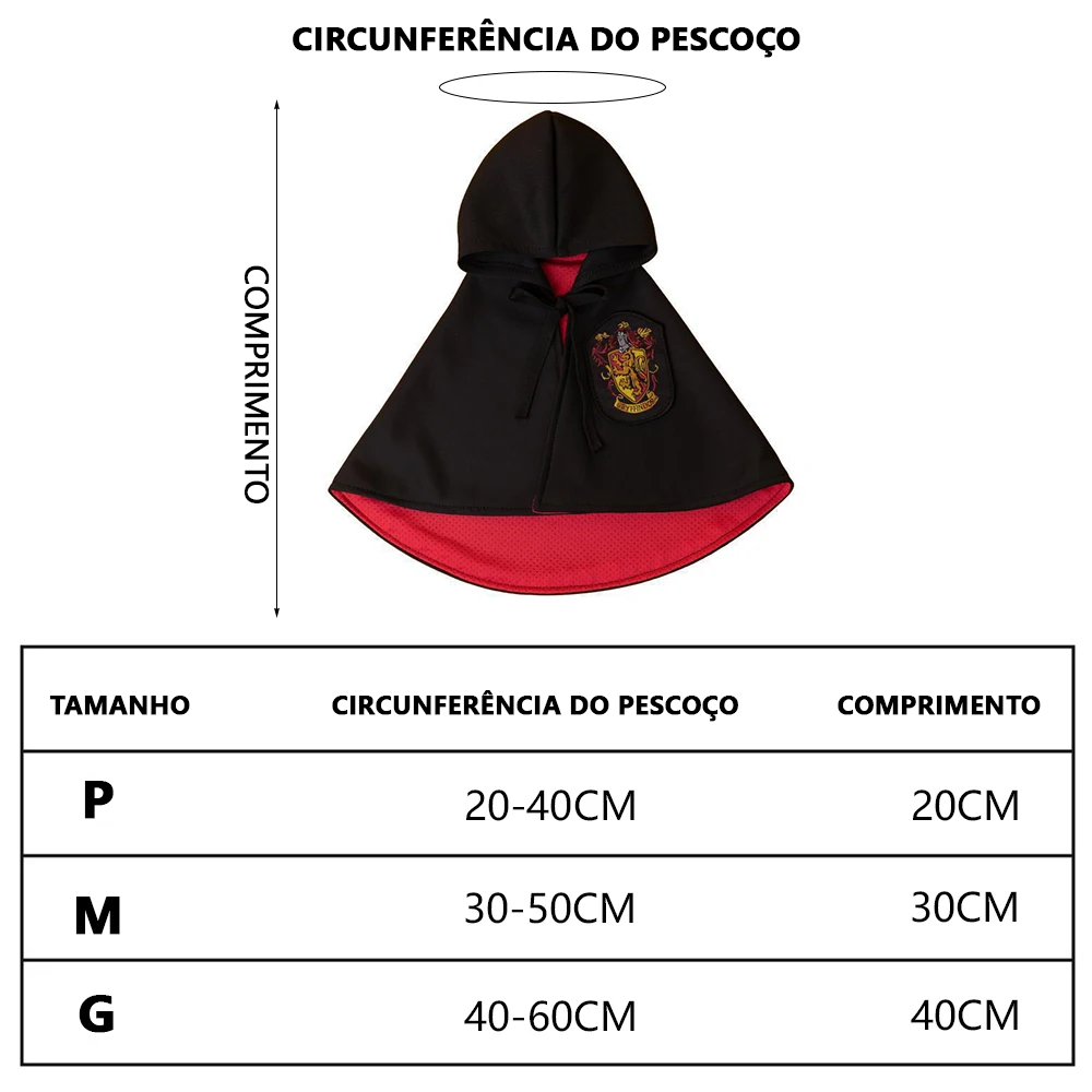 Roupinha para Gato & Cachorro - Kit Harry Potter (Hallowen)