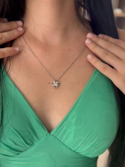 Caixa com Rosa & Colar de Prata 925 + Cartão de Brinde!