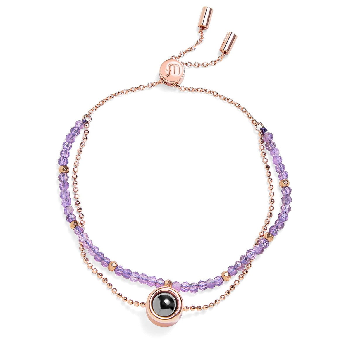 Pulseira Personalizada com Foto 2 em 1 - Amuleto de Crystal™