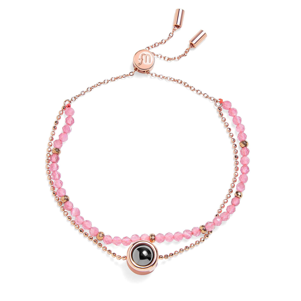 Pulseira Personalizada com Foto 2 em 1 - Amuleto de Crystal™