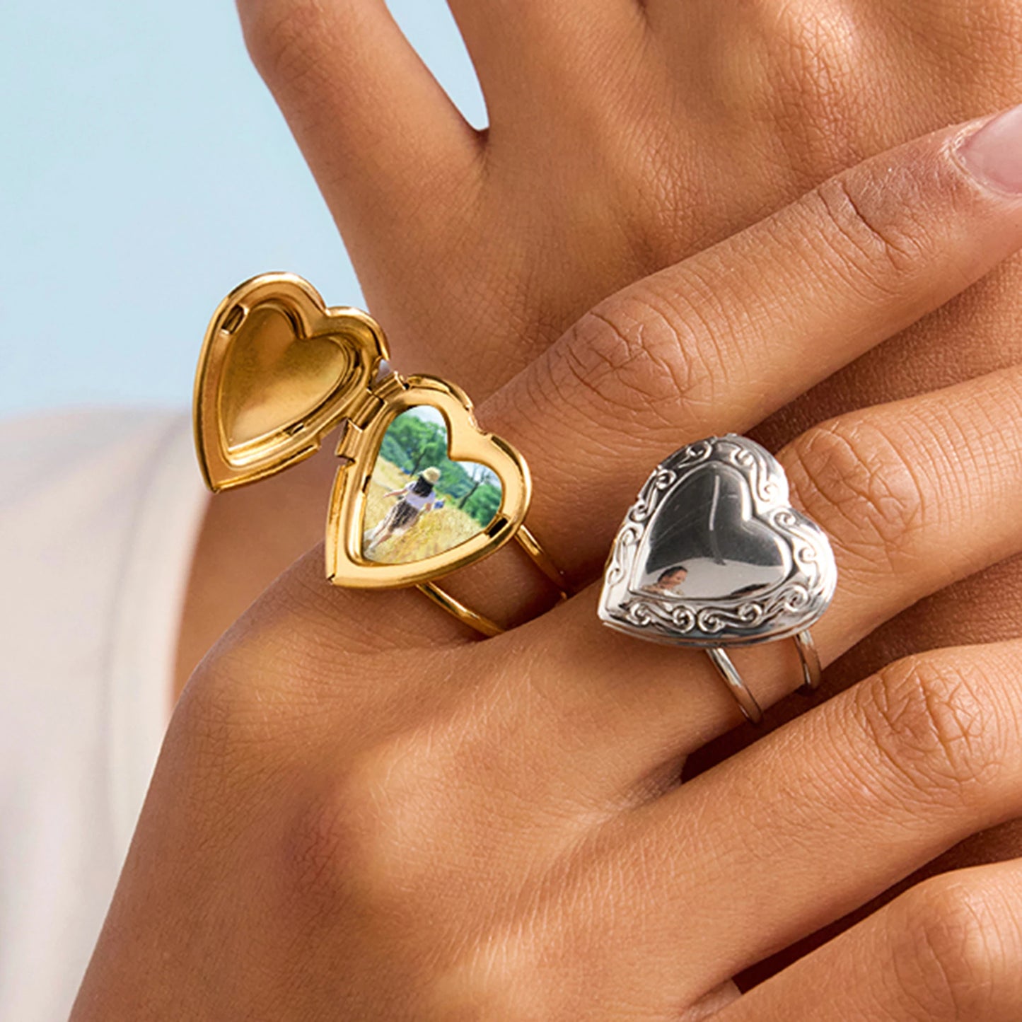 Anel Relicário com Foto Personalizada