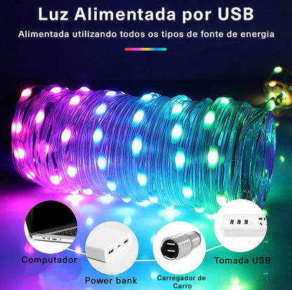 Luzes para Árvore de Natal LED Bluetooth