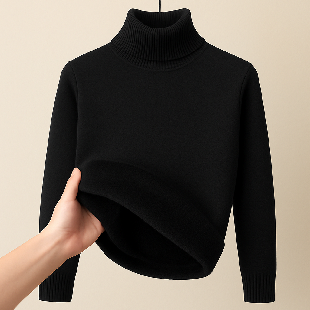 Suéter Térmico Peluciado com Gola Alta