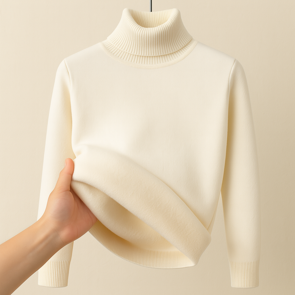 Suéter Térmico Peluciado com Gola Alta