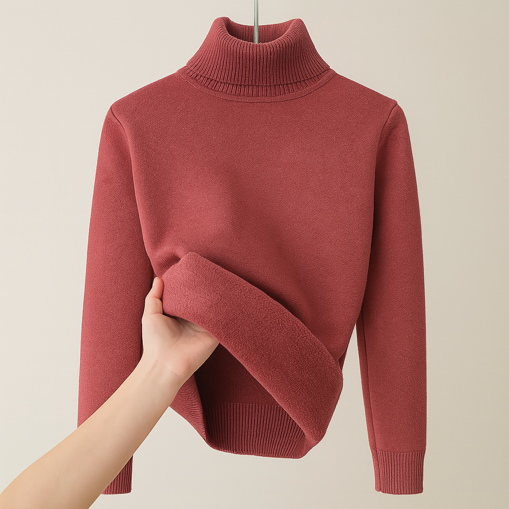 Suéter Térmico Peluciado com Gola Alta