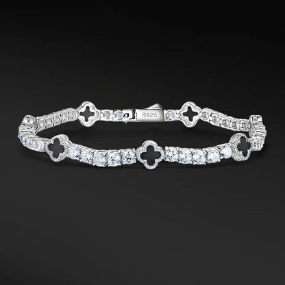 PULSEIRA DE TREVO ZIRCÔNIA BANHADO A OURO 18K