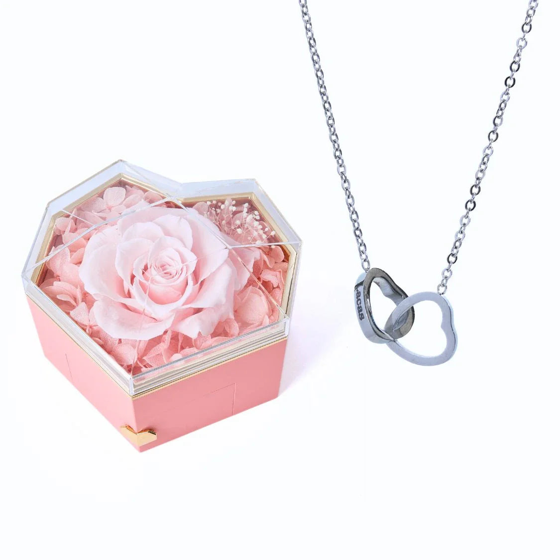 Caixa Coração Eterno & Colar Personalizado