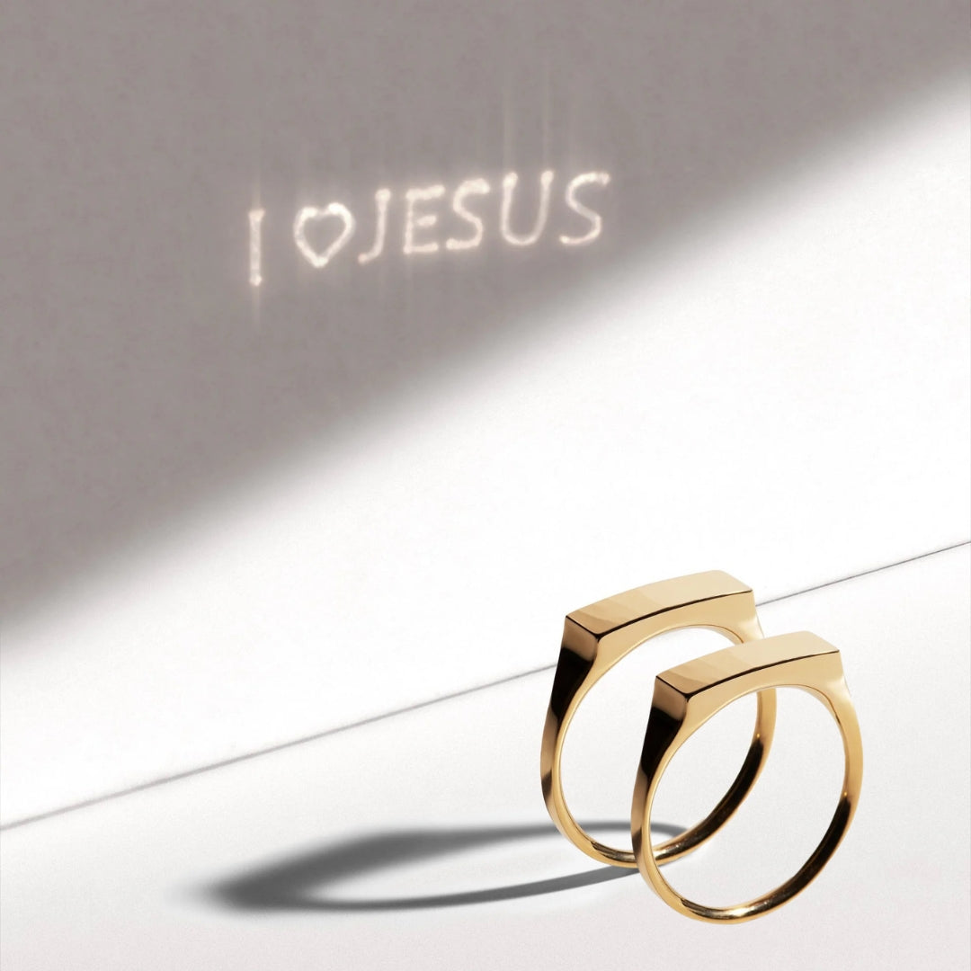 Anel Projeção 'I🤍Jesus'