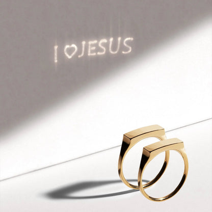 Anel Projeção 'I🤍Jesus'