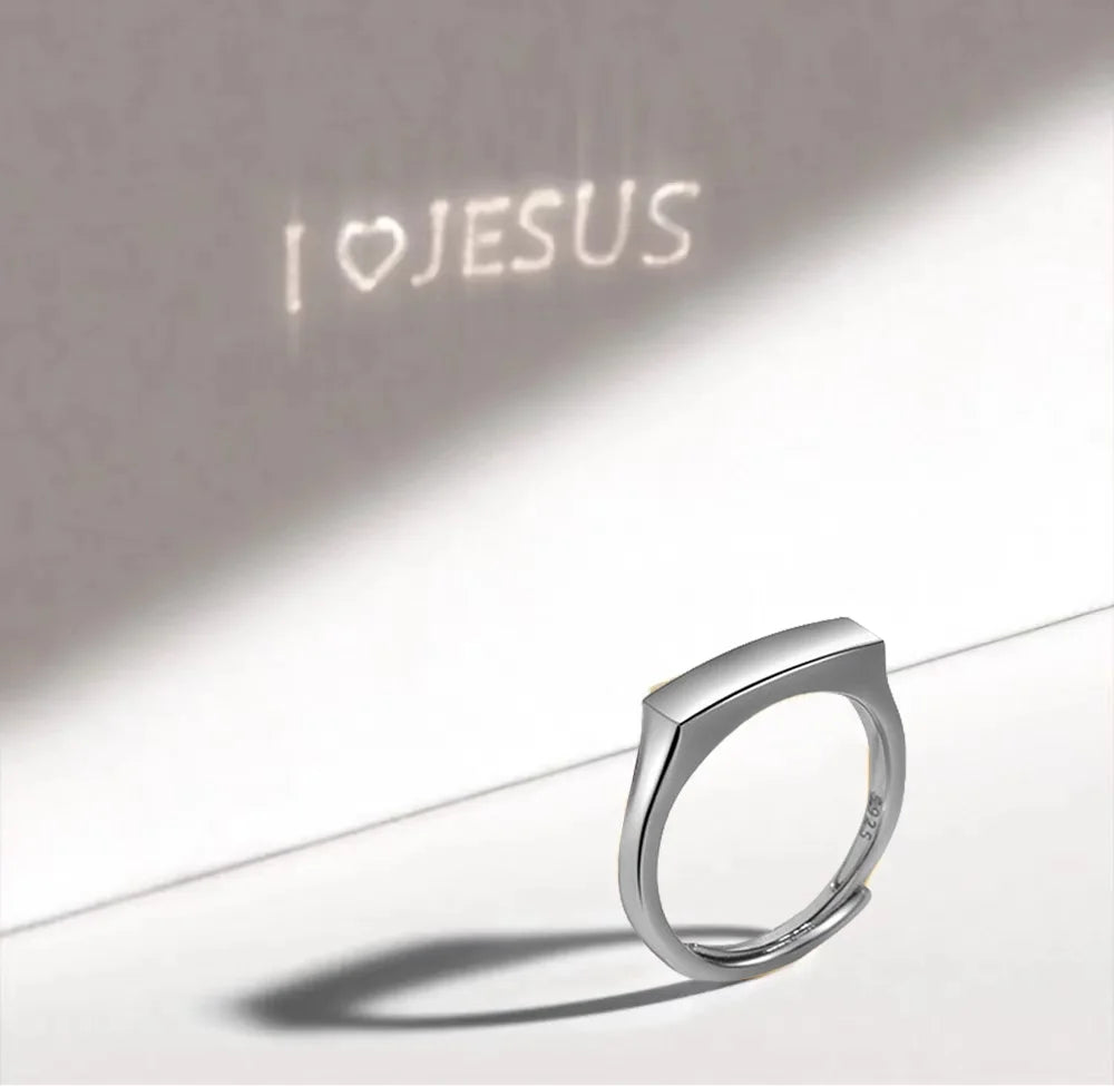 Anel Projeção 'I🤍Jesus'