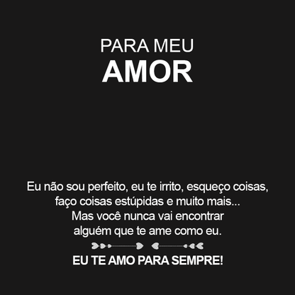 Colar em Ouro Branco 14k - Com Rosa Verdadeira - Para meu Amor