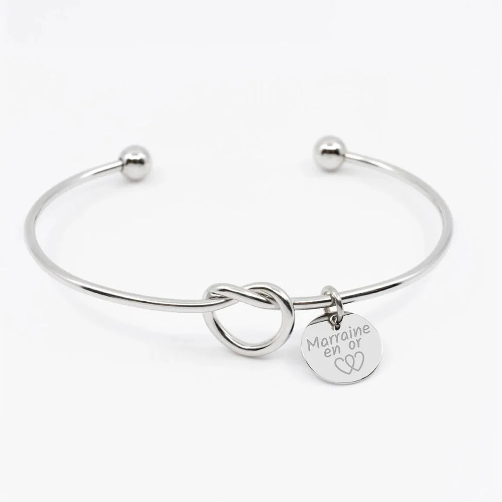 Pulseira Cuff Ajustável com Nome Gravado