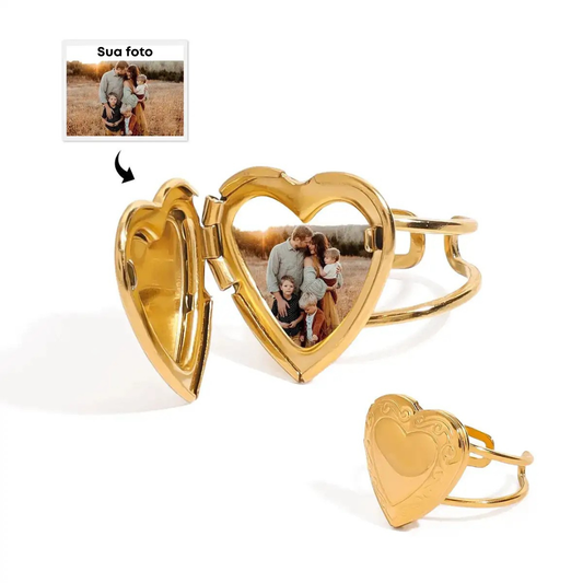 Anel Relicário com Foto Personalizada