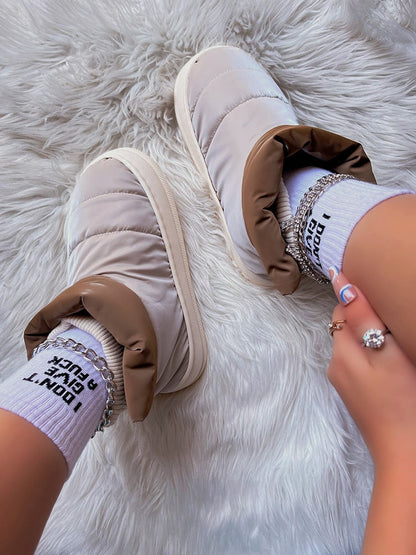 Botas Puff Femininas 'Pé de Algodão'