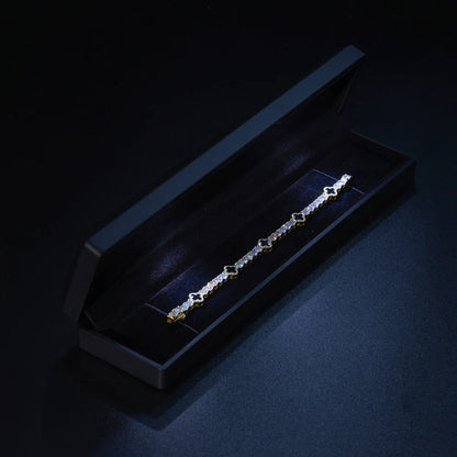 PULSEIRA DE TREVO ZIRCÔNIA BANHADO A OURO 18K