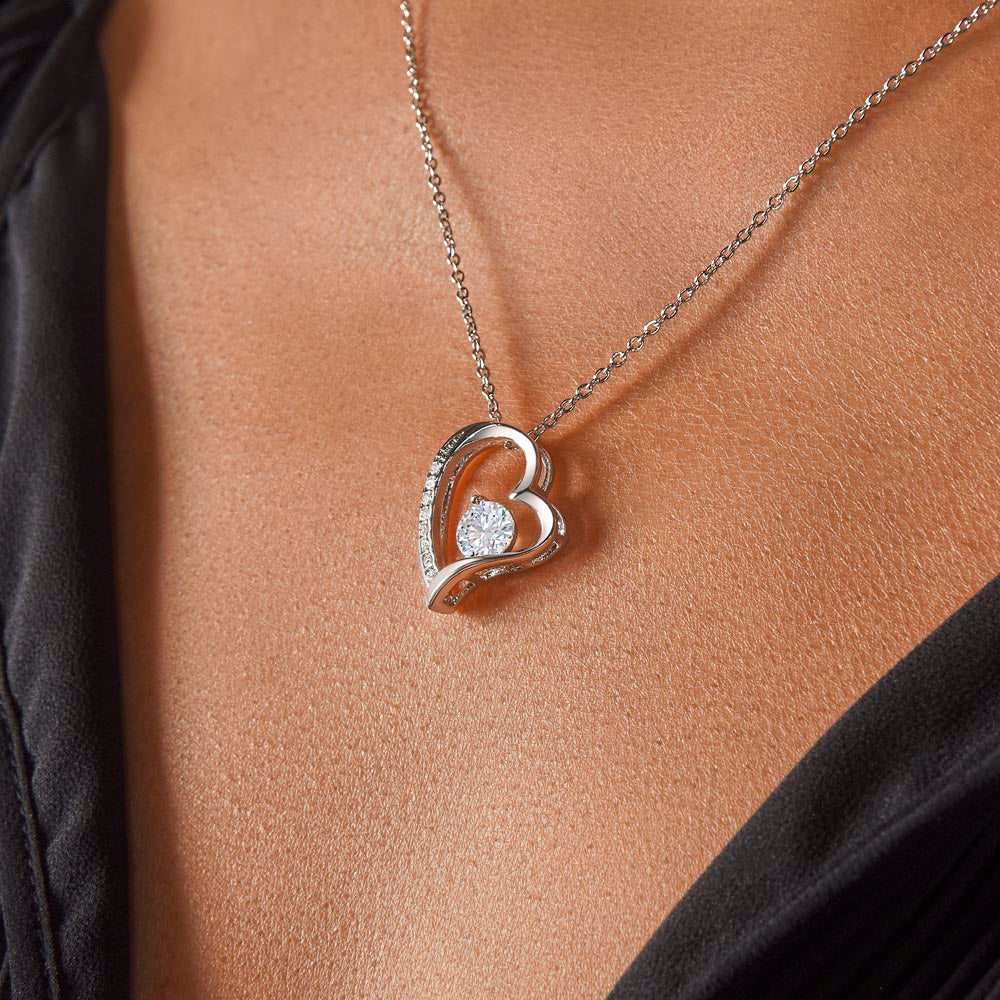 Colar em Ouro Branco 14k - Com Rosa Verdadeira - Para meu Amor
